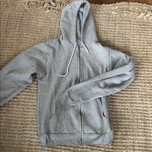 American Apparel Zip Up Sweatshirt Grey